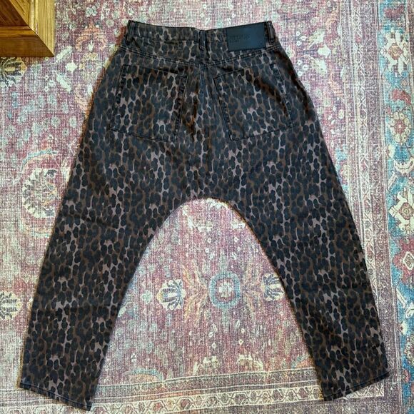 One Teaspoon Sinners Women’s 27 Leopard Print Barrel Harem Pants 100% Cotton - Picture 11 of 15